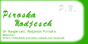 piroska modjesch business card